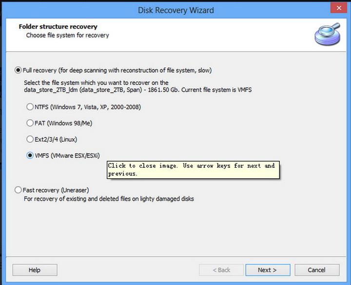 DiskInternals VMFS Recovery