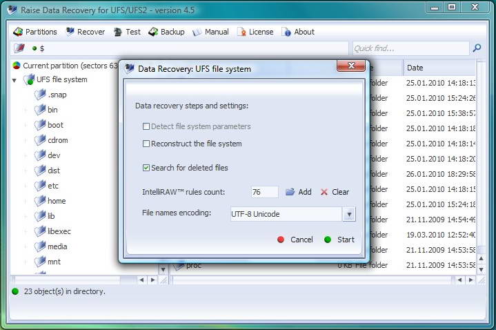 Raise Data Recovery for UFS/UFS2