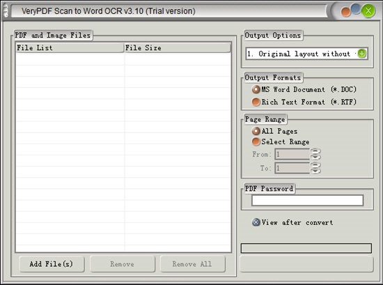 VeryPDF Scan to Word OCR Converter