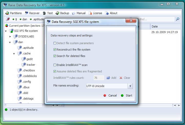 Raise Data Recovery for XFS