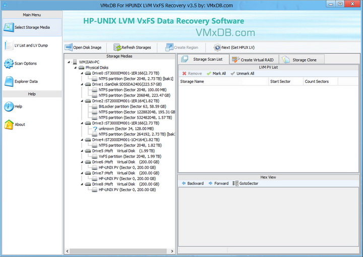 VMxDB For HPUNIX LVM VxFS Recovery(HPUX数据恢复软件)