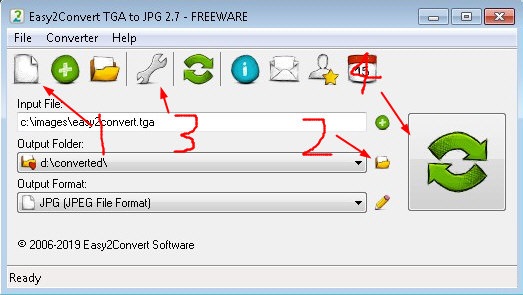 Easy2Convert TGA to JPG