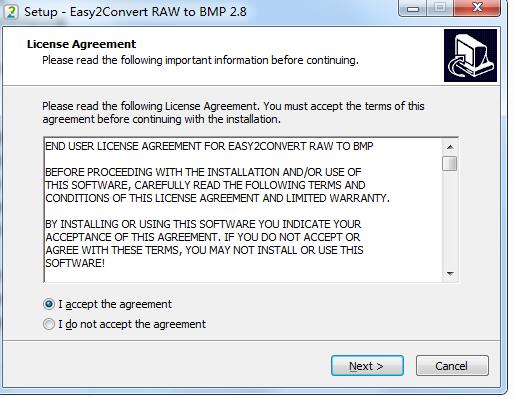 Easy2Convert RAW to BMP