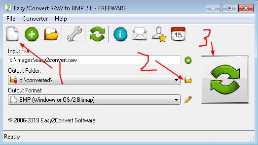 Easy2Convert RAW to BMP