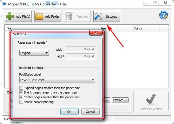 Mgosoft PCL To PS Converter