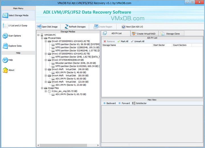 VMxDB For AIX LVM JFS2 Recovery(AIX数据恢复软件)