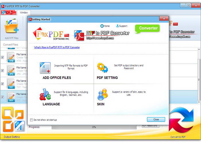 FoxPDF RTF to PDF Converter