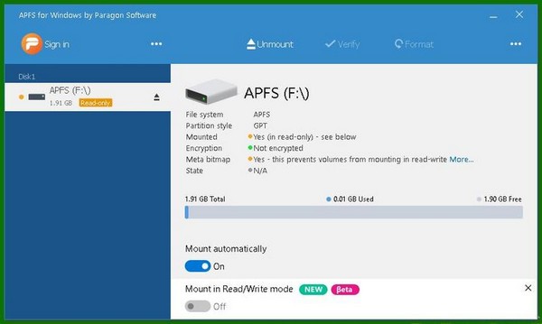 APFS for Windows