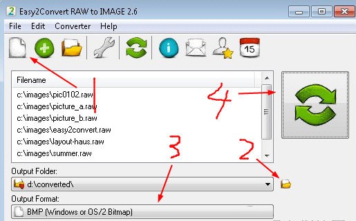 Easy2Convert RAW to IMAGE