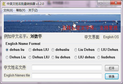 中英文姓名批量转换器