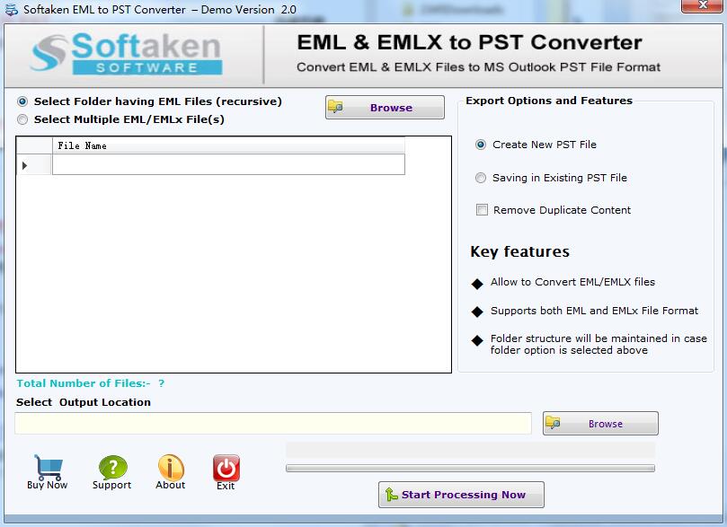 Softaken EML to PST Converter