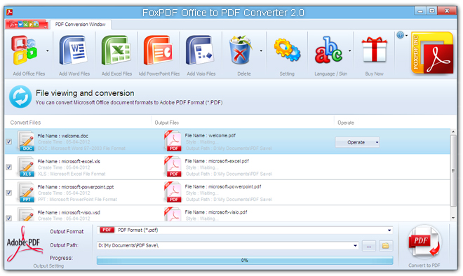 FoxPDF Office to PDF Converter