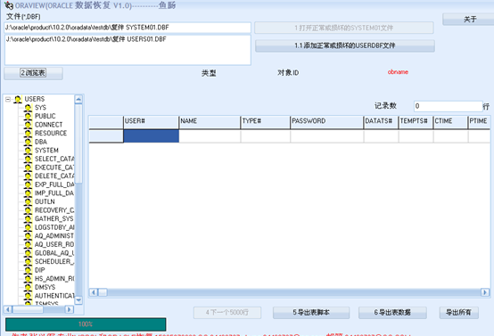 鱼肠ORACLE数据恢复软件