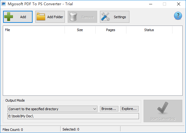 Mgosoft PDF To PS Converter