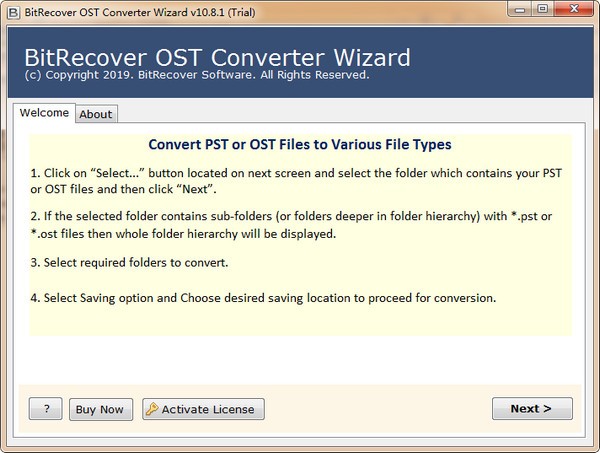 BitRecover OST Converter Wizard