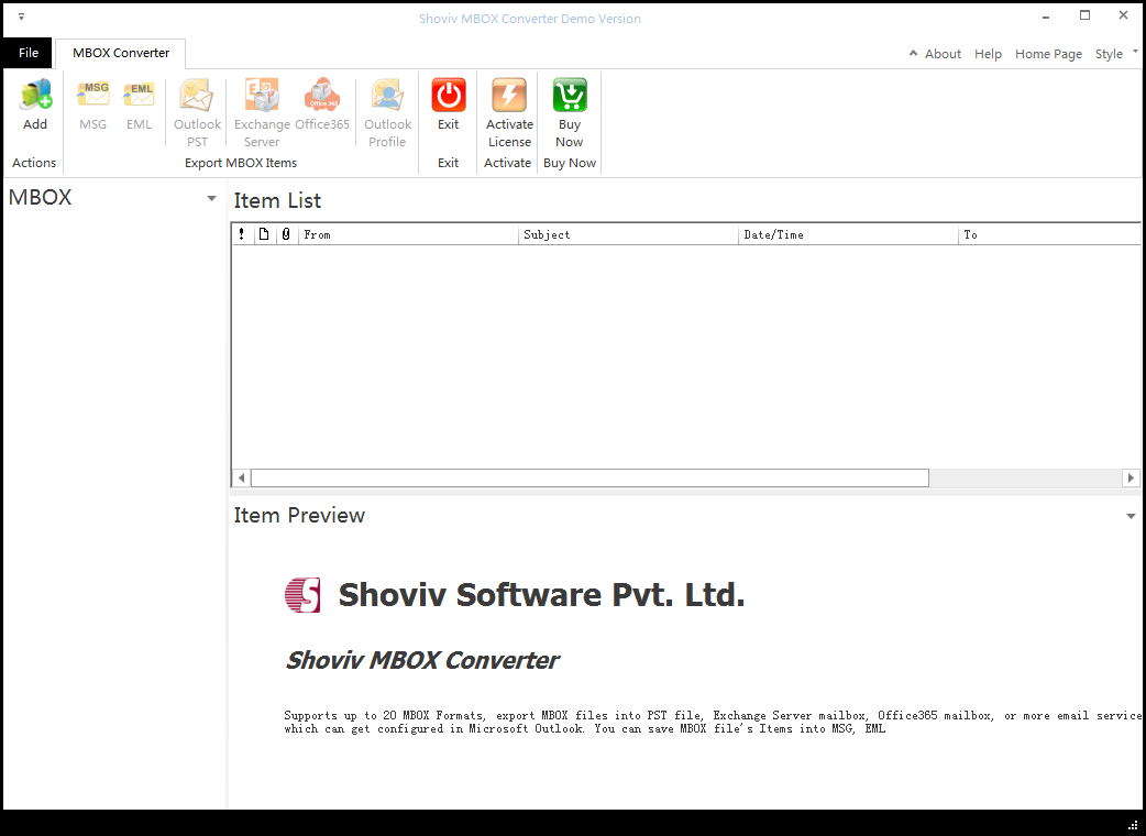 Shoviv MBOX Converter