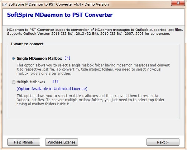 SoftSpire MDaemon to PST Converter