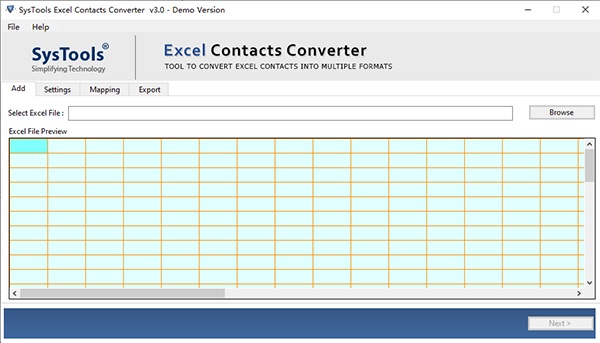 SysTools Excel Contacts Converter