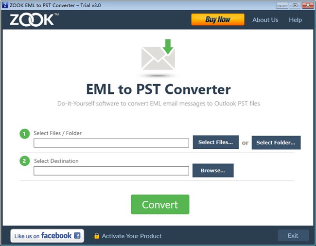 ZOOK EML to PST Converter