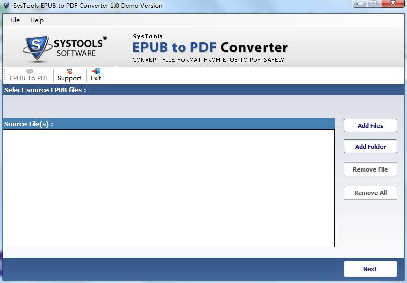 SysTools EPUB to PDF Converter