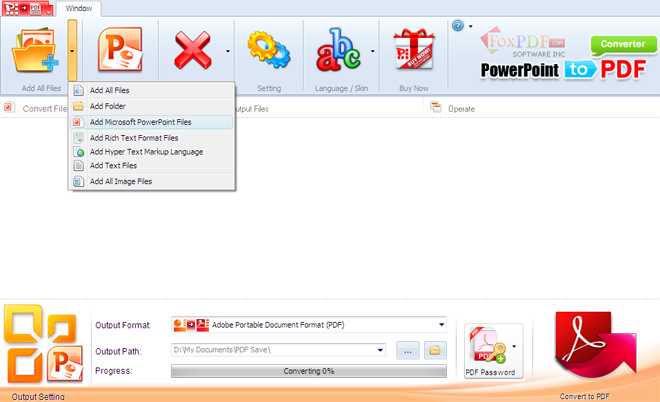 FoxPDF PPTX to PDF Converter