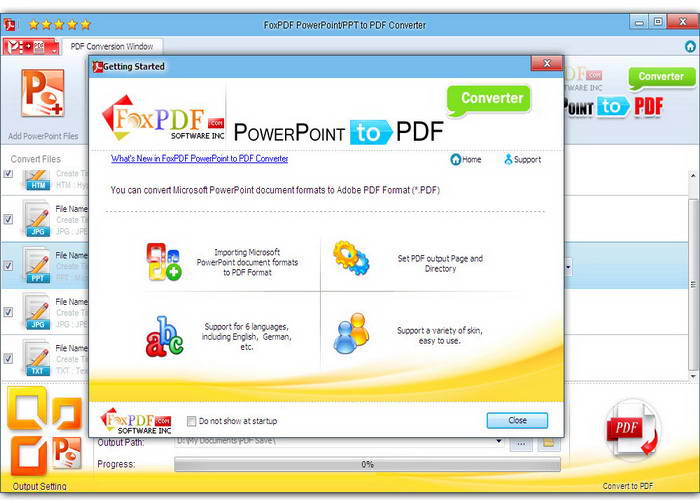 FoxPDF PPTX to PDF Converter