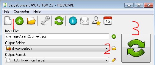 Easy2Convert JPG to TGA