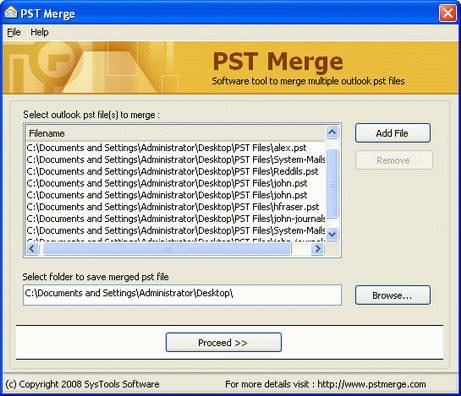 Merge PST File