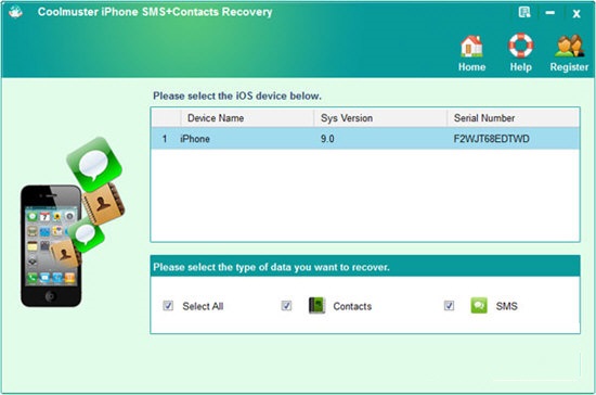 Coolmuster iPhone SMS+Contacts Recovery