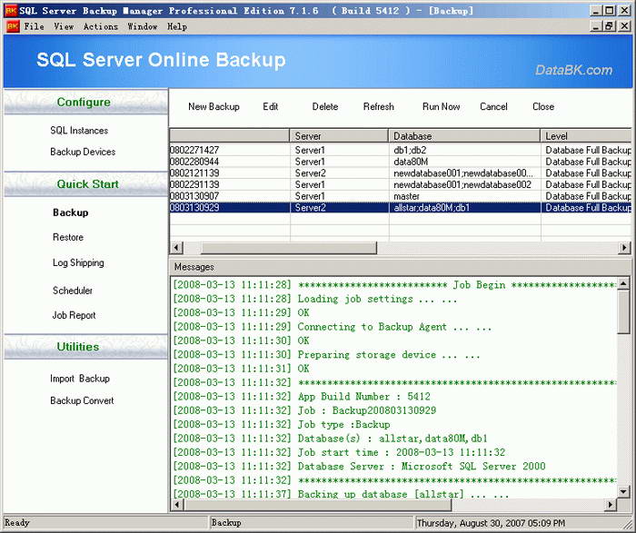 mysql backup