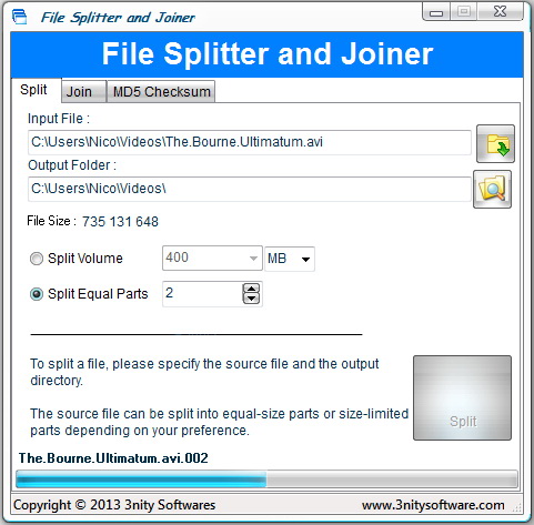 File Splitter and Joiner