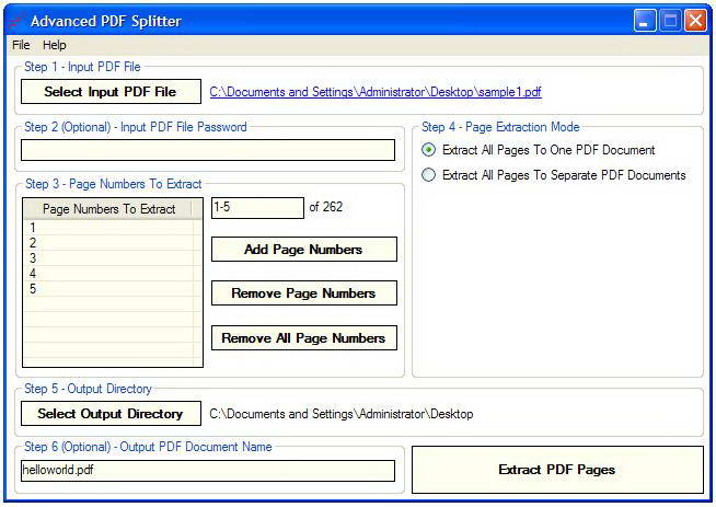 Advanced PDF Splitter