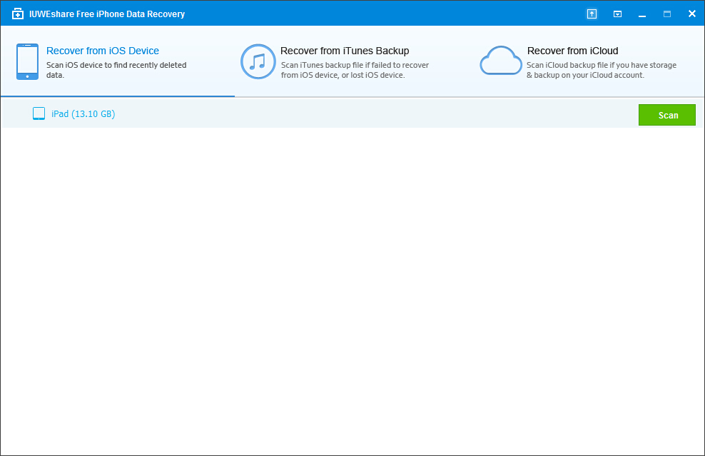 IUWEshare Free iPhone Data Recovery