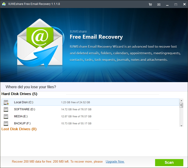 IUWEshare Free Email Recovery