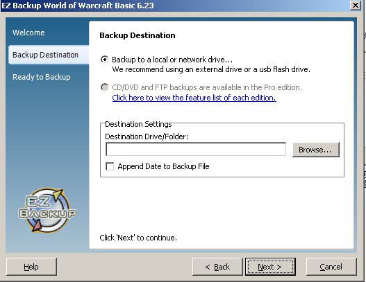 EZ Backup World of Warcraft