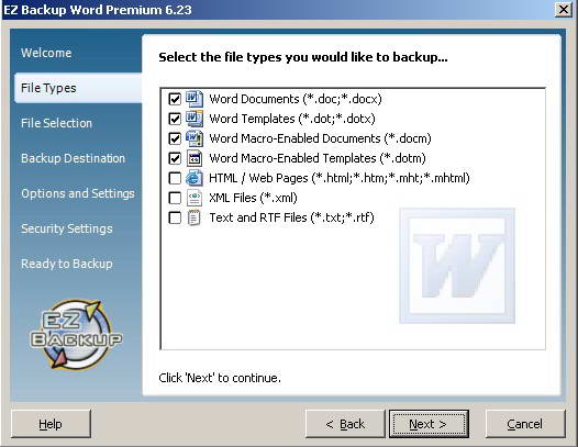 EZ Backup Word Premium