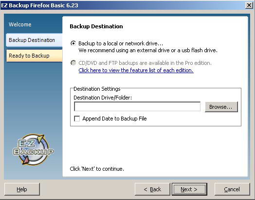 EZ Backup Firefox