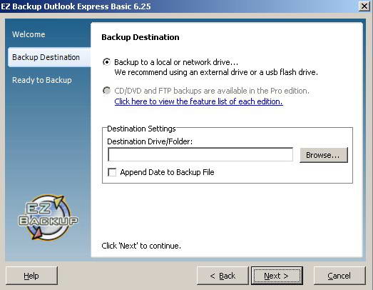 EZ Backup Outlook Express