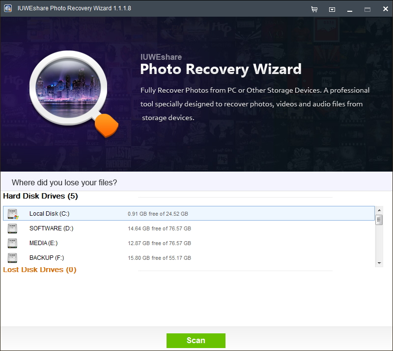 IUWEshare Photo Recovery Wizard