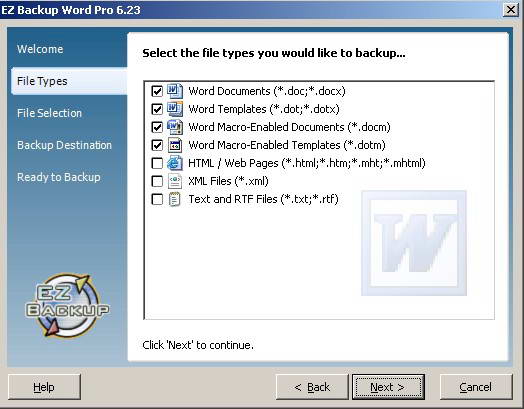 EZ Backup Word Pro