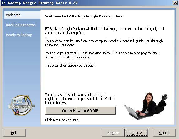 EZ Backup Google Desktop Basic