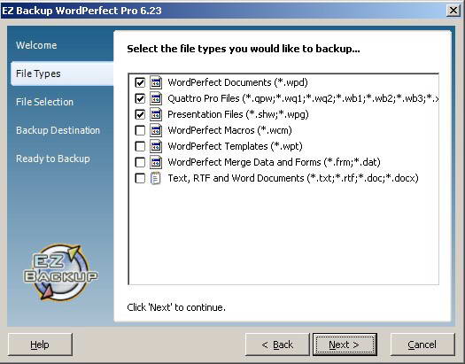 EZ Backup WordPerfect Pro