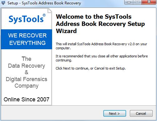 SysTools Address Book Recovery