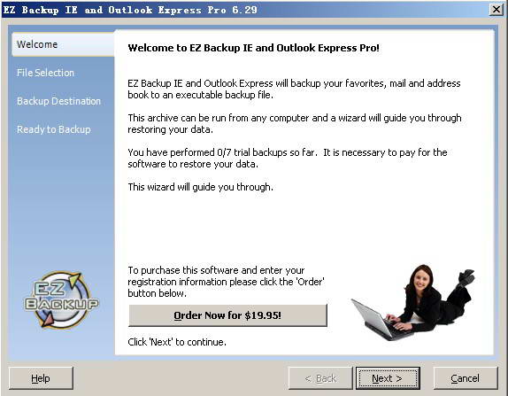 EZ Backup IE and Outlook Express Pro