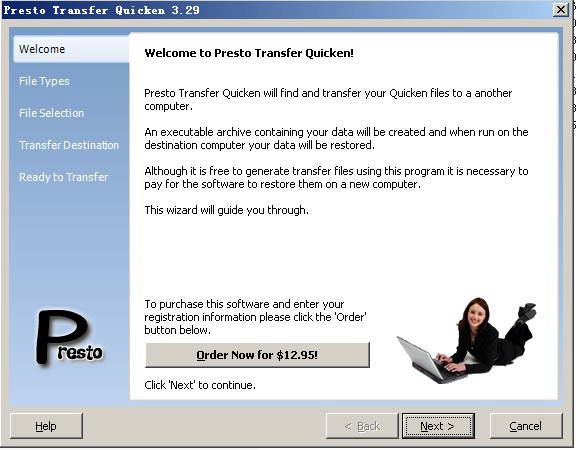 Presto Transfer Quicken