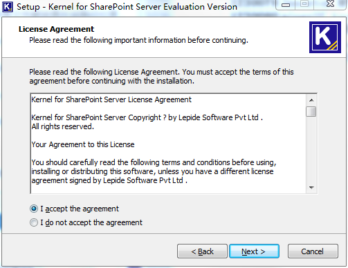 Kernel for SharePoint Server Recovery