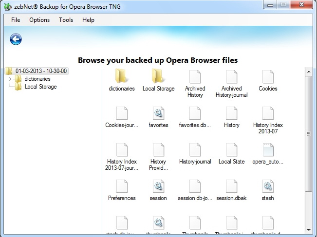 Backup for Opera Browser