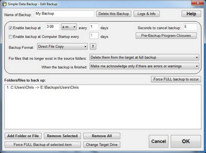 Simple Data Backup