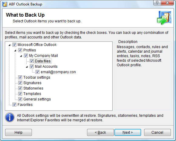 ABF Outlook Backup