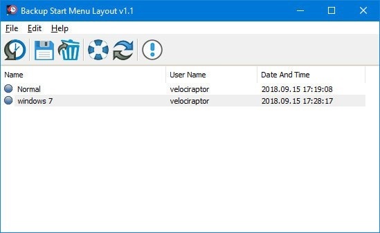Backup Start Menu Layout